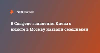 В Совфеде заявления Киева о визите в Москву назвали смешными