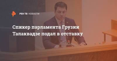 Спикер парламента Грузии Талаквадзе подал в отставку