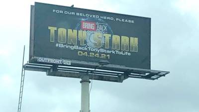 Верните Тони Старка: фанаты арендовали рекламный щит и обратились к студии Marvel