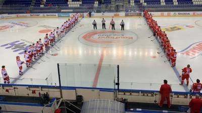 Российские олимпийцы нанесли поражение хоккейной сборной Белоруссии