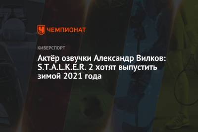 Актёр озвучки Александр Вилков: S.T.A.L.K.E.R. 2 хотят выпустить зимой 2021 года