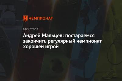 Андрей Мальцев: постараемся закончить регулярный чемпионат хорошей игрой