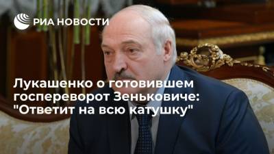 Лукашенко о готовившем госпереворот Зеньковиче: "Ответит на всю катушку"