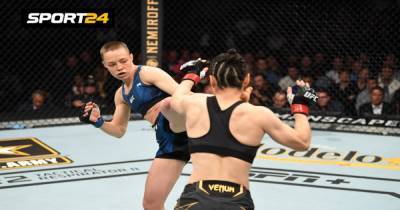 Литовка Намаюнас - новая чемпионка UFC. Она нокаутировала китаянку Жанг за 78 секунд ударом ногой в голову