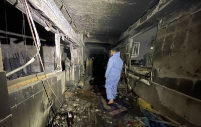 82 человека погибли и 110 пострадали при пожаре в больнице Багдада