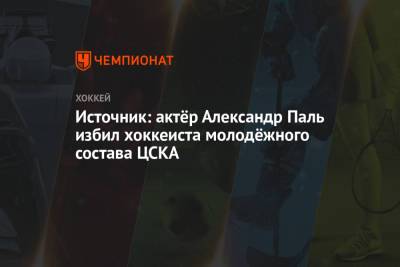 Источник: актёр Александр Паль избил хоккеиста молодёжного состава ЦСКА