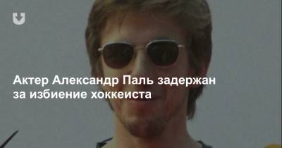 Актер Александр Паль задержан за избиение хоккеиста