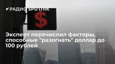 Эксперт перечислил факторы, способные "разогнать" доллар до 100 рублей