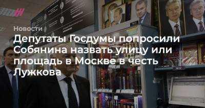 Депутаты Госдумы попросили Собянина назвать улицу или площадь в Москве в честь Лужкова