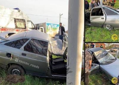 В ДТП под Ростовом пострадали водитель и пассажир легковушки