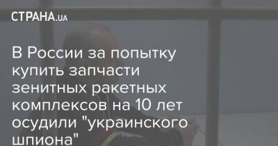 В России за попытку купить запчасти зенитных ракетных комплексов на 10 лет осудили "украинского шпиона"