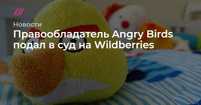 Правообладатель Angry Birds подал в суд на Wildberries - tvrain.ru