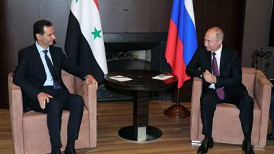Асад поблагодарил Путина за помощь сирийскому народу в борьбе с пандемией