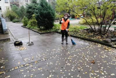 Почти две тысячи дворников моют улицы Петербурга в дождь