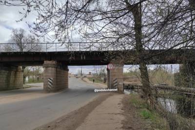На аварийное состояние пешеходного моста жалуются жители Великих Лук