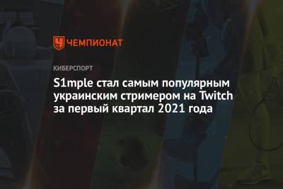 S1mple стал самым популярным украинским стримером на Twitch за первый квартал 2021 года