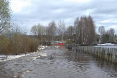 В Ярославской области вышедшая из берегов река затопила дороги