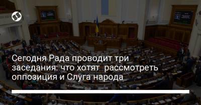 Сегодня Рада проводит три заседания: что хотят рассмотреть оппозиция и Слуга народа
