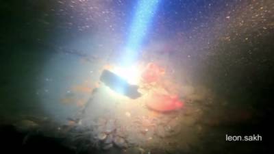 Ловцы ерша обнаружили у берегов Сахалина затонувшее судно