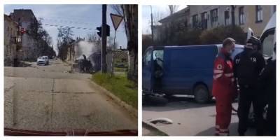 Жуткая авария на украинской трассе: автобус на скорости снес с пути мотоциклистов, видео