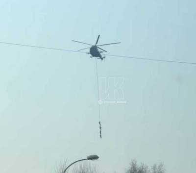 Над Кемеровом кружил вертолёт со спецназом