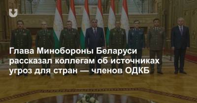 Глава Минобороны Беларуси рассказал коллегам об источниках угроз для стран — членов ОДКБ