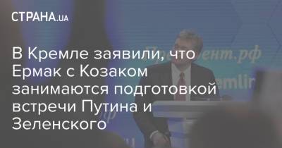 В Кремле заявили, что Ермак с Козаком занимаются подготовкой встречи Путина и Зеленского