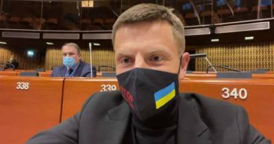 "Путин – убийца": лишенный слова в ПАСЕ Гончаренко призвал "атаковать" ассамблею в Facebook