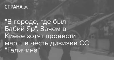 "В городе, где был Бабий Яр". Зачем в Киеве хотят провести марш в честь дивизии СС "Галичина"