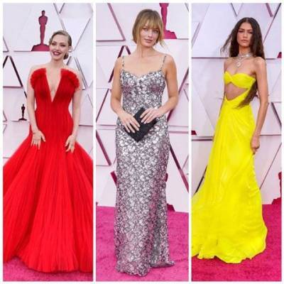 Самые яркие наряды звёзд кино на красной дорожке кинопремии «Оскар-2021». ФОТОрепортаж