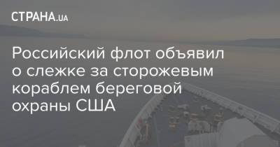 Российский флот объявил о слежке за сторожевым кораблем береговой охраны США