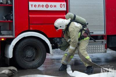 При пожаре в Mercedes на кузбасской трассе пострадал человек