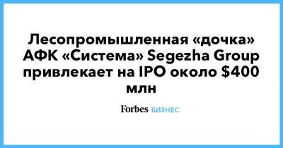Лесопромышленная «дочка» АФК «Система» Segezha Group привлекает на IPO около $400 млн