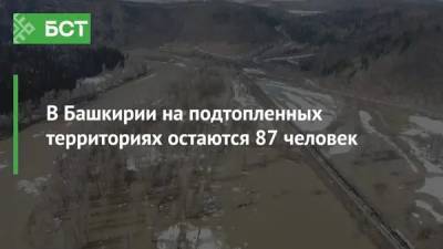 В Башкирии на подтопленных территориях остаются 87 человек