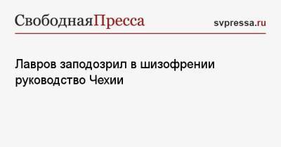 Лавров заподозрил в шизофрении руководство Чехии