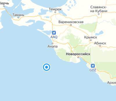 Землетрясение зафиксировали в Черном море у Новороссийска