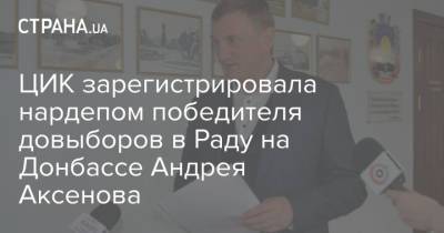 ЦИК зарегистрировала нардепом победителя довыборов в Раду на Донбассе Андрея Аксенова