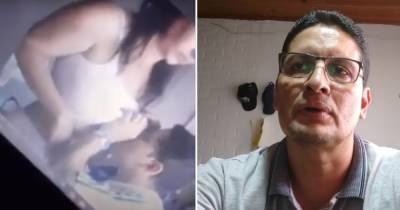 В Колумбии учитель католической школы оконфузился, начав приставать к жене прямо во время Zoom-урока