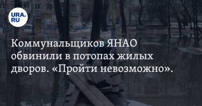 Коммунальщиков ЯНАО обвинили в потопах жилых дворов. «Пройти невозможно». Видео