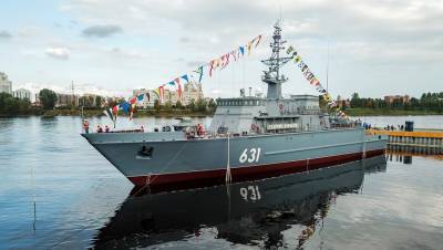 В Петербурге спустили на воду противоминный корабль "Пётр Ильичёв"
