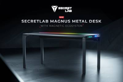 Secretlab создала компьютерный стол Magnus Metal Desk с магнитной системой менеджмента кабелей