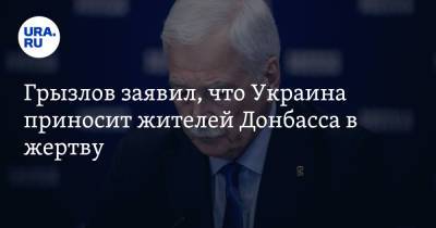 Грызлов заявил, что Украина приносит жителей Донбасса в жертву