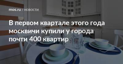 В первом квартале этого года москвичи купили у города почти 400 квартир