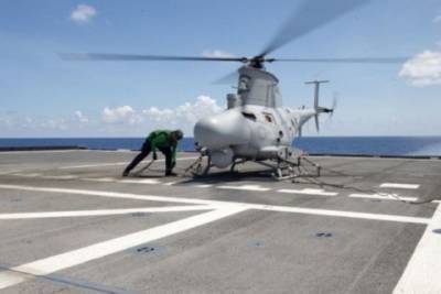 Беспилотник ВМС США MQ-8B упал на борт корабля почти сразу после взлета