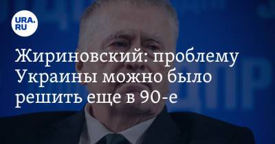 Жириновский: проблему Украины можно было решить еще в 90-е