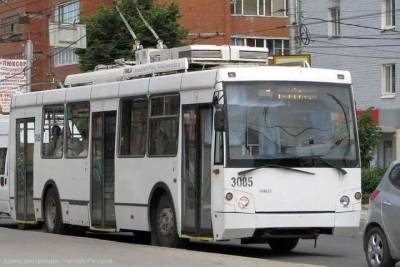 В Рязани троллейбус №1 временно приостановил работу