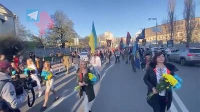 Участники марша националистов в Киеве пообещали «пройти по руинам Москвы»