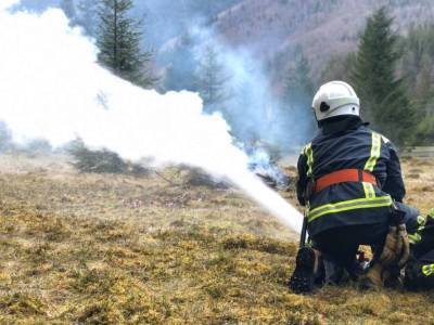 Пожарные провели учения по тушению промышленных пожаров