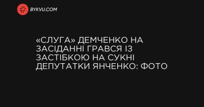 «Слуга» Демченко на засіданні грався із застібкою на сукні депутатки Янченко: фото