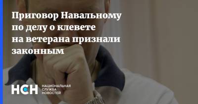 Приговор Навальному по делу о клевете на ветерана признали законным